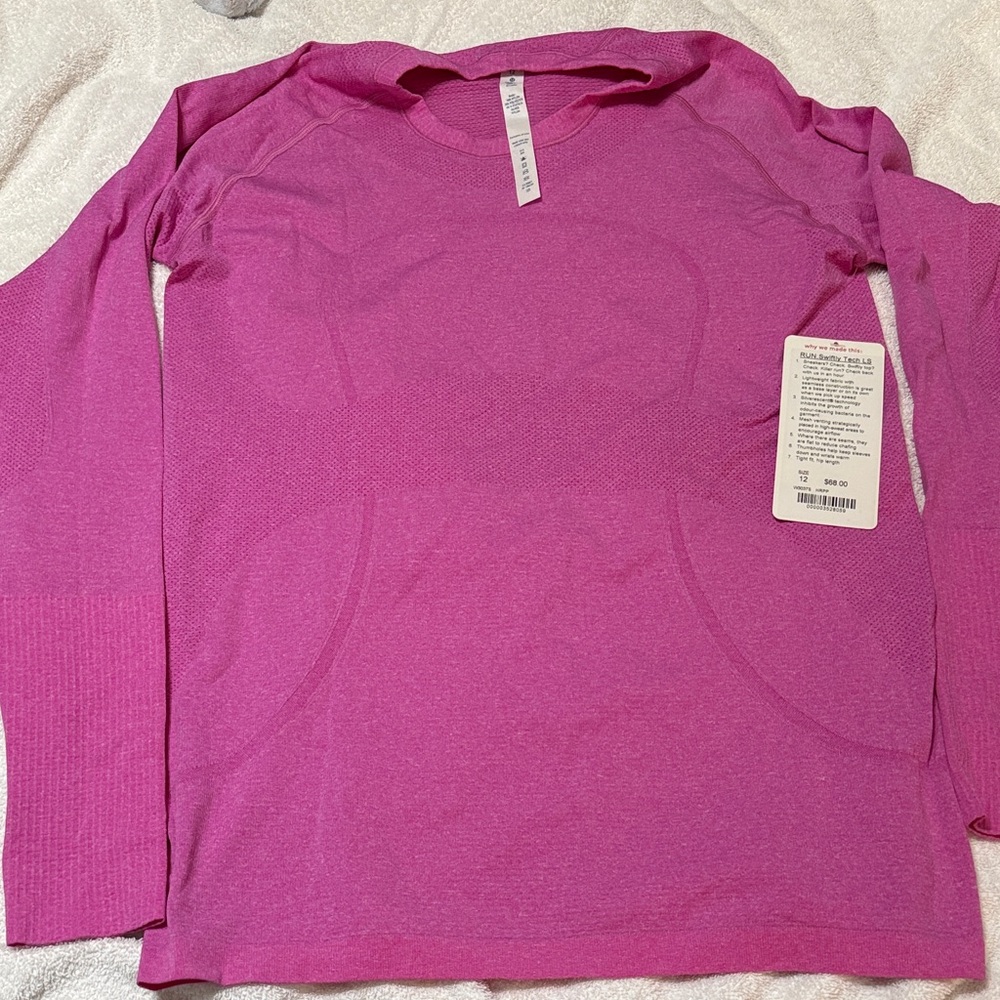 Pink Long Sleeve Top Run Swiftly Tech Ls